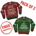 Why Is The Carpet All Wet Todd Ugly Christmas Sweater Red