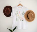 Flower T-Shirt , Gift For Her , Women Trendy Tshirt , Spring Concept , Wild Meadow Flower Nature Tee , Floral Tee , Gardener Botanical Shirt