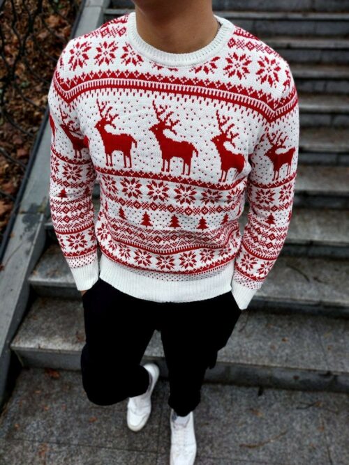 Christmas Sweater For Men, Holiday Sweatshirt, Warm Mens Pullover, Anniversary Gift For Him