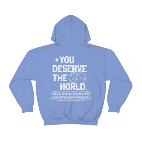 You Deserve The World- Hoodie- Aesthetic Hoodie, Trendy Sweatshirt, Brown Hoodie, Green Hoodie, Oversized, Vsco, Tumbl