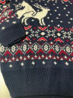 Reindeer Funny Ugly Christmas Sweater Navy