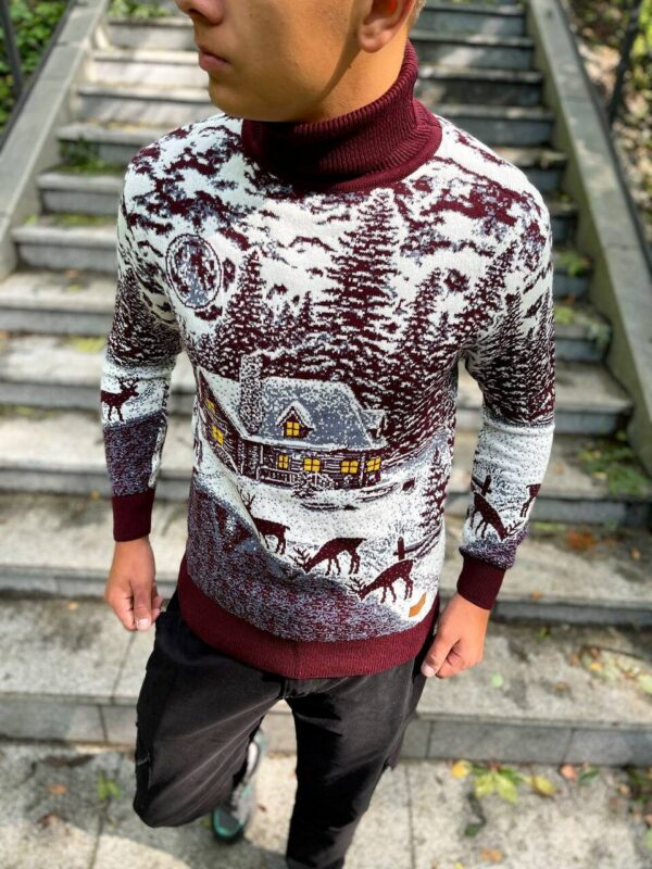 Christmas Sweater For Men Deer Winter Sweater Warm Mens Jumper Mens Pullover Gift For His For Husband For Brother