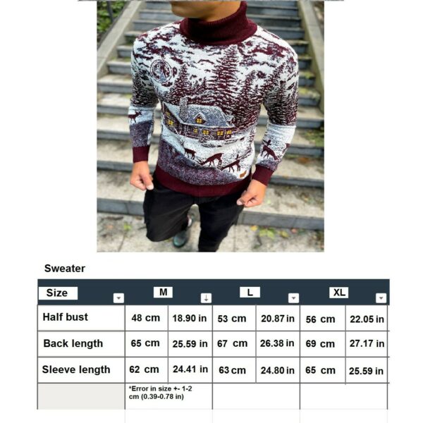 Christmas Sweater For Men Deer Winter Sweater Warm Mens Jumper Mens Pullover Gift For His For Husband For Brother