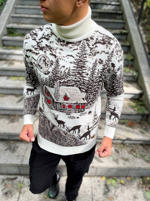 Christmas Sweater For Men Deer Winter Sweater Warm Mens Jumper Mens Pullover Gift For His For Husband For Brother