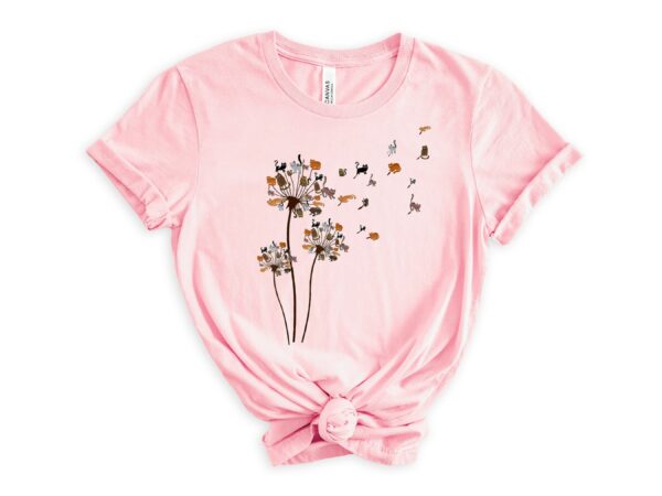 Cats Flower Fly Dandelion Shirt Cute Cat Lover T-Shirt - Cat Lover Gift, Funny Cat Shirt, Summer Shirt, Cool Cat, Cat Shirts