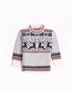 Christmas Sweater For Kids, Kid'S Reindeer Sweater, Wool Sweater For Kids