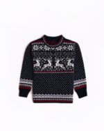 Christmas Sweater For Kids, Kid'S Reindeer Sweater, Wool Sweater For Kids