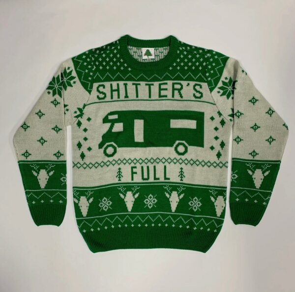 Christmas Vacation Shitter'S Full Ugly Christmas Sweater Red, Green, Blue