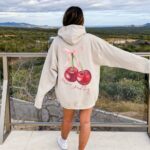 Coquette Cherry Hoodie Have A Good Day Hoodie Words On Back Coquette Bow Hoodie Trendy Ribbon Hoodie Cute Coquette Pullover Hoodie