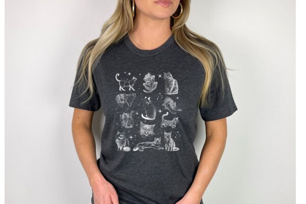 Vintage Cat Breeds Shirt, Magical Cats Tee, Retro Kitten Shirt, Cat Lover Shirt, Cat Breed Sweatshirt, Cat Mom Shirt, Gift For Cat Lovers