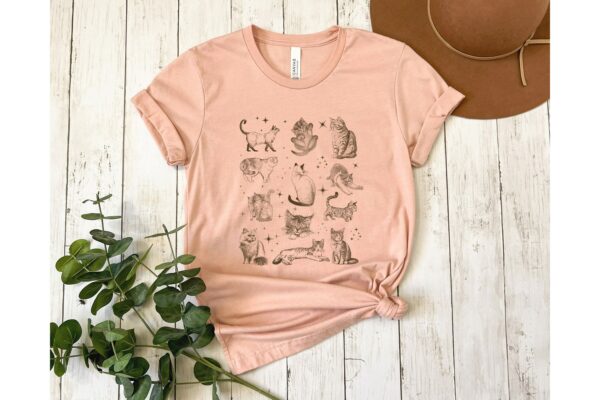 Vintage Cat Breeds Shirt, Magical Cats Tee, Retro Kitten Shirt, Cat Lover Shirt, Cat Breed Sweatshirt, Cat Mom Shirt, Gift For Cat Lovers