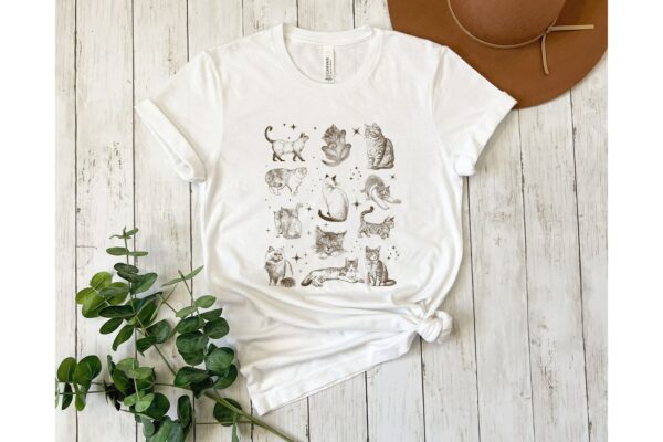 Vintage Cat Breeds Shirt, Magical Cats Tee, Retro Kitten Shirt, Cat Lover Shirt, Cat Breed Sweatshirt, Cat Mom Shirt, Gift For Cat Lovers