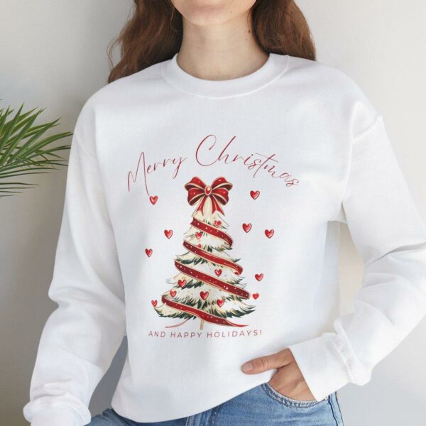 Christmas Sweatshirt For Women Best Seller, Cute Christmas Tree Shirt, Festive Holiday Top, Colorful Xmas Sweater, Pink Coquette Bow Tshirt