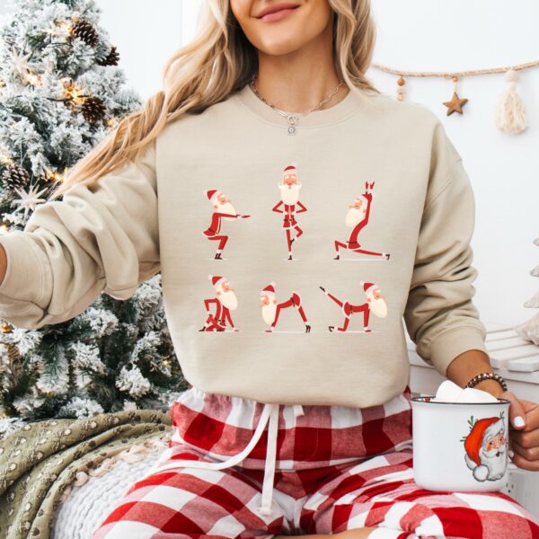 Santa Namaste Hoodie, Funny Santa Yoga Sweatshirt, Yoga Lover Christmas Gift, Christmas Santa Hoodie, Gift For Yogi Sweater, Cute Hoodie