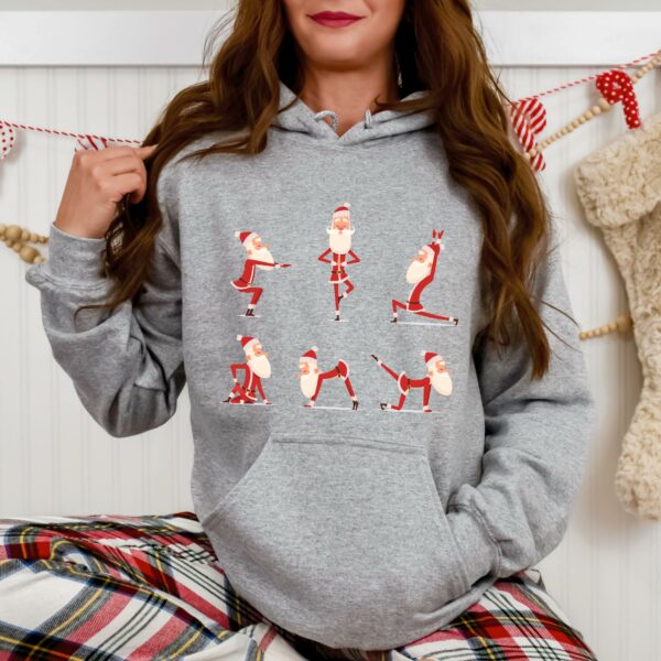 Santa Namaste Hoodie, Funny Santa Yoga Sweatshirt, Yoga Lover Christmas Gift, Christmas Santa Hoodie, Gift For Yogi Sweater, Cute Hoodie