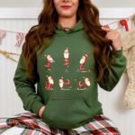 Santa Namaste Hoodie, Funny Santa Yoga Sweatshirt, Yoga Lover Christmas Gift, Christmas Santa Hoodie, Gift For Yogi Sweater, Cute Hoodie